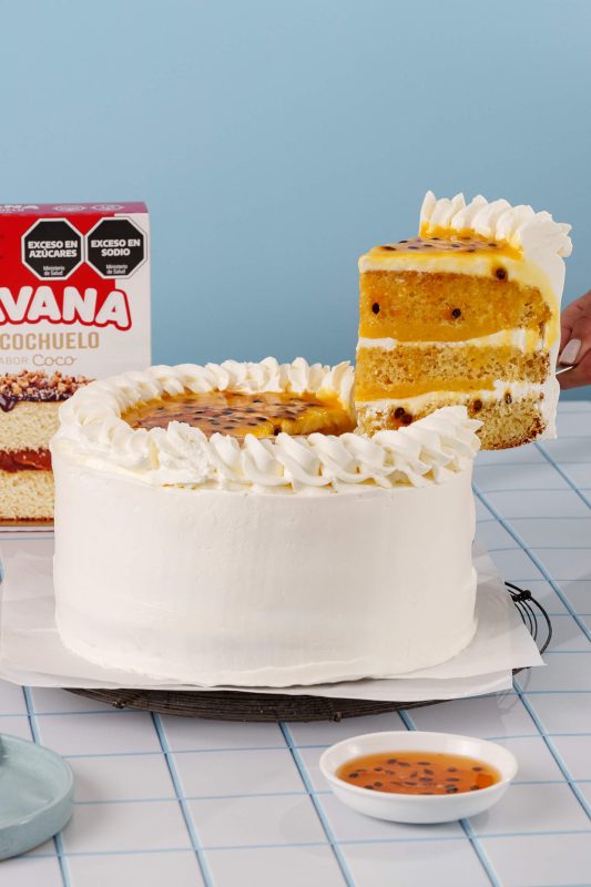 Torta de coco y Maracuya